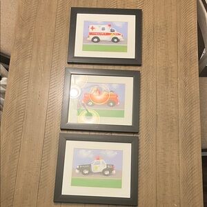 Vehicles Art Print in Black Frame